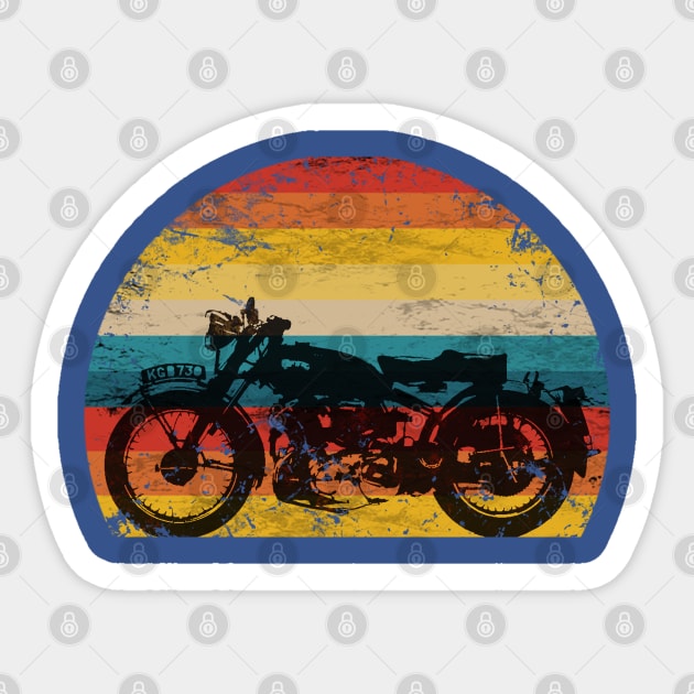 Vintage Sunset Motorcycle Sticker by Scar